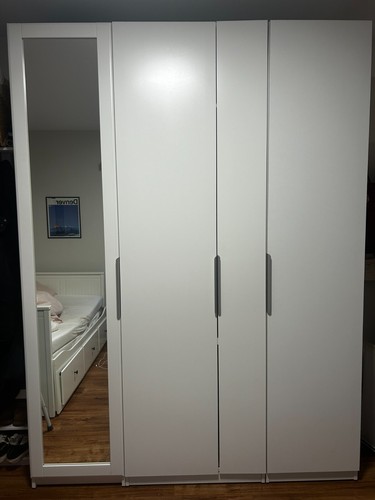 White ikea pax wardrobe - ikea,